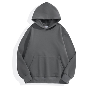 Sudadera con capucha de algodón 100% estilo streetwear, sudadera con capucha de algodón tipo pullover, sudadera con capucha de color liso, sudadera con capucha personalizada - Product Image 2