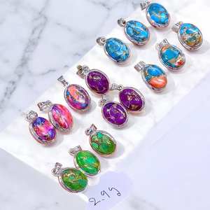 Colgante de Turquesa Natural con Piedra Preciosa y Plata 925, Precio al por Mayor - Product Image 2