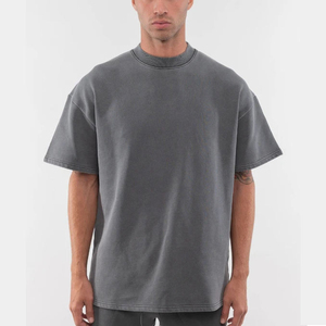 เสื้อยืดผู้ชายผ้าฝ้าย 100% ทรงโอเวอร์ไซส์ ไซส์ใหญ่พิเศษ ทรงหลวม ยาวพิเศษ พิมพ์ลายโลโก้ - Product Image 4