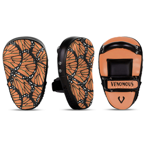 Venomous Butterfly Pro Leather Thai Pads <b>Hook</b> & Loop Closure Unisex Protective Gear for Martial Arts Boxing - Product Image 4