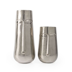 <b>Silver</b> <b>Top</b> Selling Large Floor Vases Tall Wedding Iron Modern Flower Vase Cast Handmade Luxury Christmas High Quality Display - Product Image 2