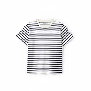 Camiseta Básica de Verano para Mujer, de Alta Calidad, Casual, de Manga Corta, a Rayas, de Algodón, Ajustada, Transpirable, de Secado Rápido - Product Image 2