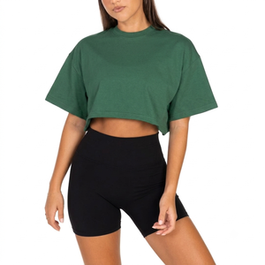 Fabricant de vêtements basiques en jersey de coton, crop tops personnalisés pour femmes, vente en gros - Product Image 1