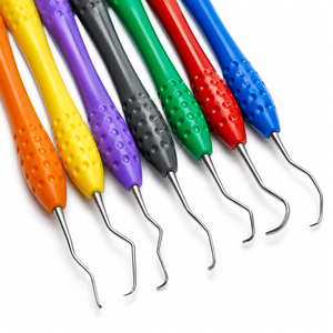 ชุดเครื่องมือขูดหินปูนทางทันตกรรม 7 ชิ้น ยี่ห้อ Gracey Curette ด้ามจับซิลิโคน ใช้กับเครื่องขูดหินปูนสแตนเลส ใช้ซ้ำได้ ฆ่าเชื้อได้ ได้รับมาตรฐาน CE - Product Image 4