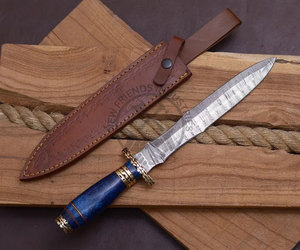 Cuchillo de Caza Damasco Hecho a Mano, Edición Nueva, Mango de Resina, Cuchillo de Colección de Primera Calidad, Hoja Fija Afilada, Cuchillo de Supervivencia - Product Image 4