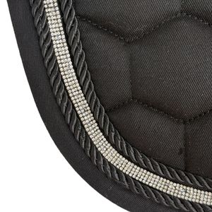 Tapis de selle en tissu sergé de polyester matelassé alvéolé absorbant les chocs pour dressage équin - Product Image 6