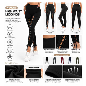 Leggings para mujer con MOQ bajo, leggings de alta calidad para mujer, ropa deportiva, leggings de cintura alta, estilo básico, para todas las temporadas. - Product Image 6