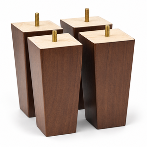 Patas de Muebles de Madera, Base Rectangular de Madera Maciza para Sofá, Diseño Moderno, Fácil Instalación, Uso en Hogar y Oficina, Pata de Sofá de Madera Maciza - Product Image 1