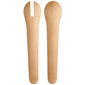 Ensemble de 2 ustensiles en bois de manguier pour servir des salades, best-seller, prix usine. - Product Image 6