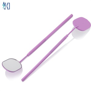Espejo de Mano con Doble Cara Iluminado y Acabado Cromado para Extensiones de Pestañas, Estuche en Forma de Corazón con Características Personalizadas para Pestañas - Product Image 3