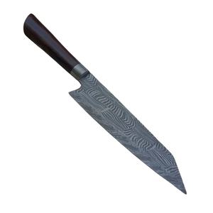 Cuchillo de Chef Personalizado Hecho a Mano Jexmoo con Hoja de Acero Inoxidable de 8 Pulgadas, Mango de Madera y Funda de Cuero - Regalo para Chef - Product Image 1