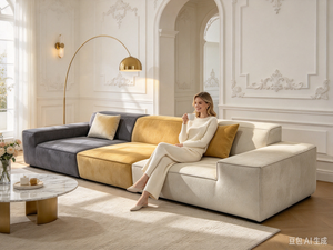 Divano Componibile Moderno con Design ad Angolo Quadrato per Salotti <span class=keywords><strong>e</strong></span> Appartamenti di Lusso - Product Image 2