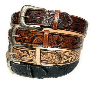 เข็มขัดหนังสไตล์ตะวันตกแบบกว้างสำหรับคาวบอยโรดิโอหนังลำลองลายดอกไม้เข็มขัดหนังเครื่องมือสลักลายดอกไม้และอุปกรณ์เสริมตามสั่งขนาด - Product Image 4