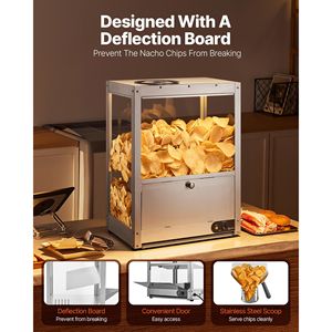 Scaldavivande Commerciale per Nachos da 85QT con Controllo Automatico della Temperatura e Luce di Riscaldamento - Product Image 4