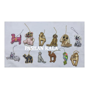 Ornement suspendu personnalisé en broderie Zari - Product Image 1