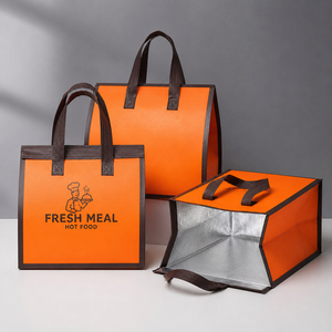 Bolsas de Embalaje para Alimentos Calientes/Fríos Desechables con Logotipo Personalizado, Bolsas de Entrega para Llevar de Gran Capacidad, Bolsa de Aluminio No Tejida - Product Image 1