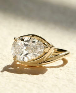 IGI/GIA Lab Grown Cut Diamond Vintage 14K Anillo de boda/compromiso amarillo Unisex Oro blanco fino para fiesta de aniversario-Worthy - Product Image 2