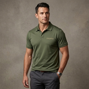 Camiseta Polo Verde Oliva Personalizada para Hombre, Algodón Piqué Premium, Manga Corta, Camisa Casual de Golf, Ropa al por Mayor OEM - Product Image 6