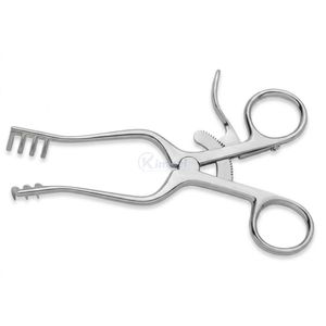 Écarteur chirurgical à pointe acérée en acier inoxydable, instrument auto-serrant pour la rétraction des tissus en chirurgie orthopédique et vétérinaire - Product Image 2