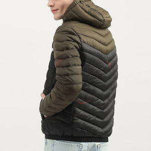 Vestes matelassées d'hiver pour hommes, col montant, logo frontal, écologiques, respirantes, haute qualité, prix bas, service OEM - Product Image 4
