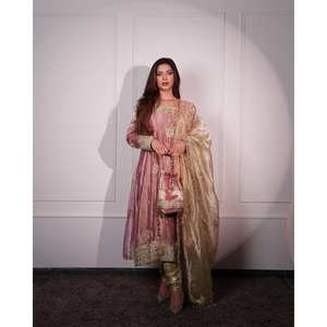 Hermoso Vestido de Noche con Bordado de Lentejuelas, Vestido de Fiesta con Dupatta - Product Image 4