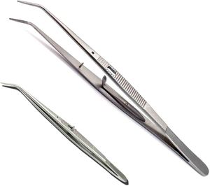 Pinzas Quirúrgicas de Acero Inoxidable OPTITECH HEALTHCARE, Punta Curva de Precisión, Manipulación Delicada, Certificación CE, Garantía Quirúrgica de 3 Años - Product Image 2