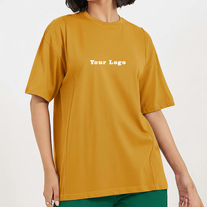 T-shirt pour femme de haute qualité à manches courtes, col rond, coupe classique, 100% coton, écologique, vêtements d'été, appliques, t-shirt pour femme - Product Image 2