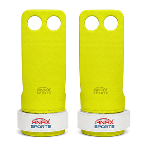 Poignée de gymnastique à 2 trous, ajustement confortable avec sangles de poignet réglables, meilleure qualité OEM, respirante, poignée de gymnastique à 2 trous - Product Image 1