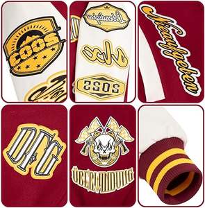 เสื้อแจ็คเก็ตเลตเตอร์แมนผู้ชายสำหรับฤดูหนาว ให้ความอบอุ่น สวมใส่สบาย คอตั้ง โลโก้ด้านหน้า กันลม คุณภาพสูง เป็นมิตรกับสิ่งแวดล้อม แห้งเร็ว ระบายอากาศได้ดี - Product Image 5