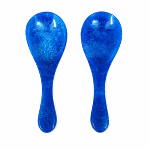 Ensemble d'ustensiles de service pour salade en résine faits à la main, luxueux, touche artistique, écologique, passe au lave-vaisselle, passe au micro-ondes, FAIZA CRAFT - Product Image 6