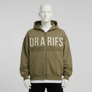 Sweat à capuche personnalisé avec logo, streetwear OEM, impression numérique, teinture unie, 100% coton, sweat à capuche surdimensionné en polaire de qualité supérieure - Product Image 1