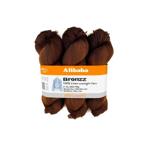 Bronze 100% <b>Linen</b> Sportweight <b>Yarn</b> 2 Ply-300m/100g Wet Spun Flax for Knitting & Crochet Weaving <b>Yarn</b> Made in India - Product Image 2