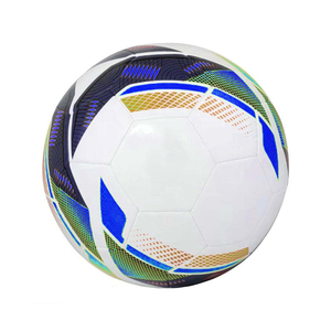 Balón de Fútbol Cosido a Máquina Core Field White, Ligero y Duradero, Diseño con Patrón Azul, Verde y Naranja para Uso en Interiores/Exteriores - Product Image 1