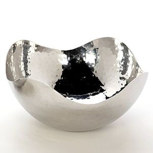 Bol décoratif en métal avec poignée en métal, produits pour table ou design vintage - Product Image 2