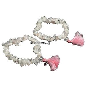 Gemstone <b>Bracelet</b> Wholesale 8mm Rose Quartz Chips Healing Gemstone <b>Bracelet</b> - Wholesale Crystal Chips <b>Bracelets</b> - Product Image 1