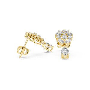 Boucles d'oreilles en argent 925 Modèles classiques pour femmes Boucles d'oreilles rondes à quatre griffes Boucles d'oreilles en moissanite carat Femme - Product Image 3