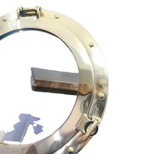 Miroir de hublot vintage en laiton massif de 12 pouces, finition polie - Product Image 4