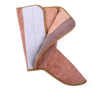 Protège-chaussures de soudeur en cuir croûte de vachette haute résistance, vêtements de sécurité pour le soudage intensif, isolation contre les étincelles et la chaleur - Product Image 3