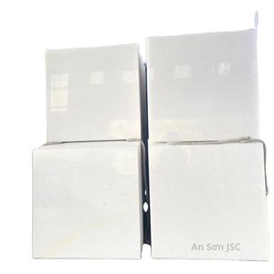 Elegante Loseta de Mármol Blanco Nublado Pulido con Vetas Azul Grisáceas para Baño y Cocina, Resistente al Agua, Duradera y Ecológica para Interiores - Product Image 1