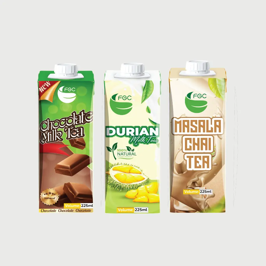 Prezzo competitivo cioccolato latte tè business natural masala chai milk tea brands personalizzazione pronto da bere durian tea