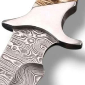 Couteaux de chasse en gros, faits à la main, avec lame en acier à motif Damas, design à lame fixe et manche durable pour le camping en extérieur - Product Image 5