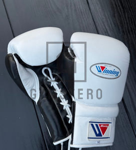 Guantes de Boxeo Personalizables de Cuero Genuino de Vaca de Alta Calidad, Conjunto de Grappling con Cordones y Muñequera Ajustable - Product Image 3