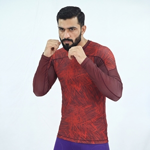 Customize Your Own Logo Sublimated Full Sleeve Rash Guard MMA Rash Guard <b>BJJ</b> Rash Guard, Compression Shirt MMA <b>Rashguard</b> for Men - Product Image 5