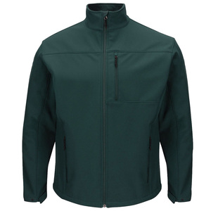 DAIZEN STAR <b>Men's</b> Green Fleece <b>Racer</b> <b>Jacket</b> Full Zip O-Neck Windproof Casual Outdoor Sporty Regular Fit Polyester Shell Color - Product Image 1