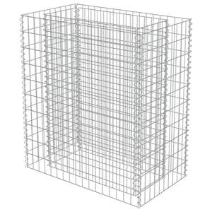 Jardinière surélevée en gabion en acier galvanisé argenté 35,4x19,7x39,4 pouces – Pots et jardinières - Product Image 3