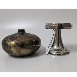 Porte-bougie en aluminium personnalisé, moderne, fait main, en métal argenté, pour la décoration de la maison et du jardin - Product Image 5