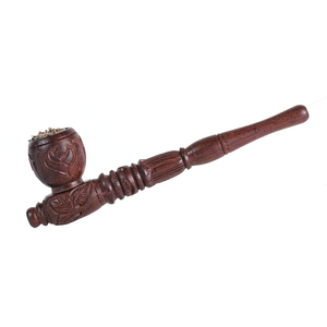 Pipa de Fumar de Madera Rústica Hecha a Mano, Clásica para Amantes del Tabaco, Acabado Pulido Suave, FAIZA CRAFT, Acabado Esmerilado Ecológico Vintage - Product Image 5