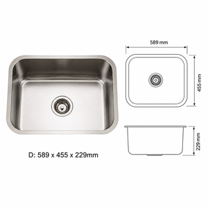Vietnam Manufacturer Wholesale Premium Large Single Bowl Stainless Steel Kitchen Sink SS304 Undermount Design - Product Image 1