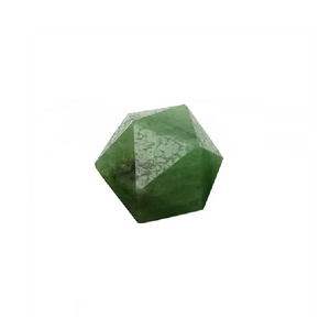 High quality Green Aventurine Icosahedron carved Stone whiskey <b>cube</b> natural stone reiki healing crystal stone gemstone - Product Image 3