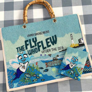 The BESPOKE BEADED <b>LARGE</b> CAPACITY DURABLE CANVAS TOTE BRANDED UNITED KIGDOM MARKET - Product Image 3